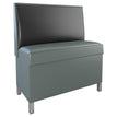 Plain Back Restaurant Booth with Metal Legs - Bar Height19f90807a7d1e25f0b
