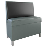 Plain Back Restaurant Booth with Metal Legs - Bar Height19f90807a7d1e25f0b