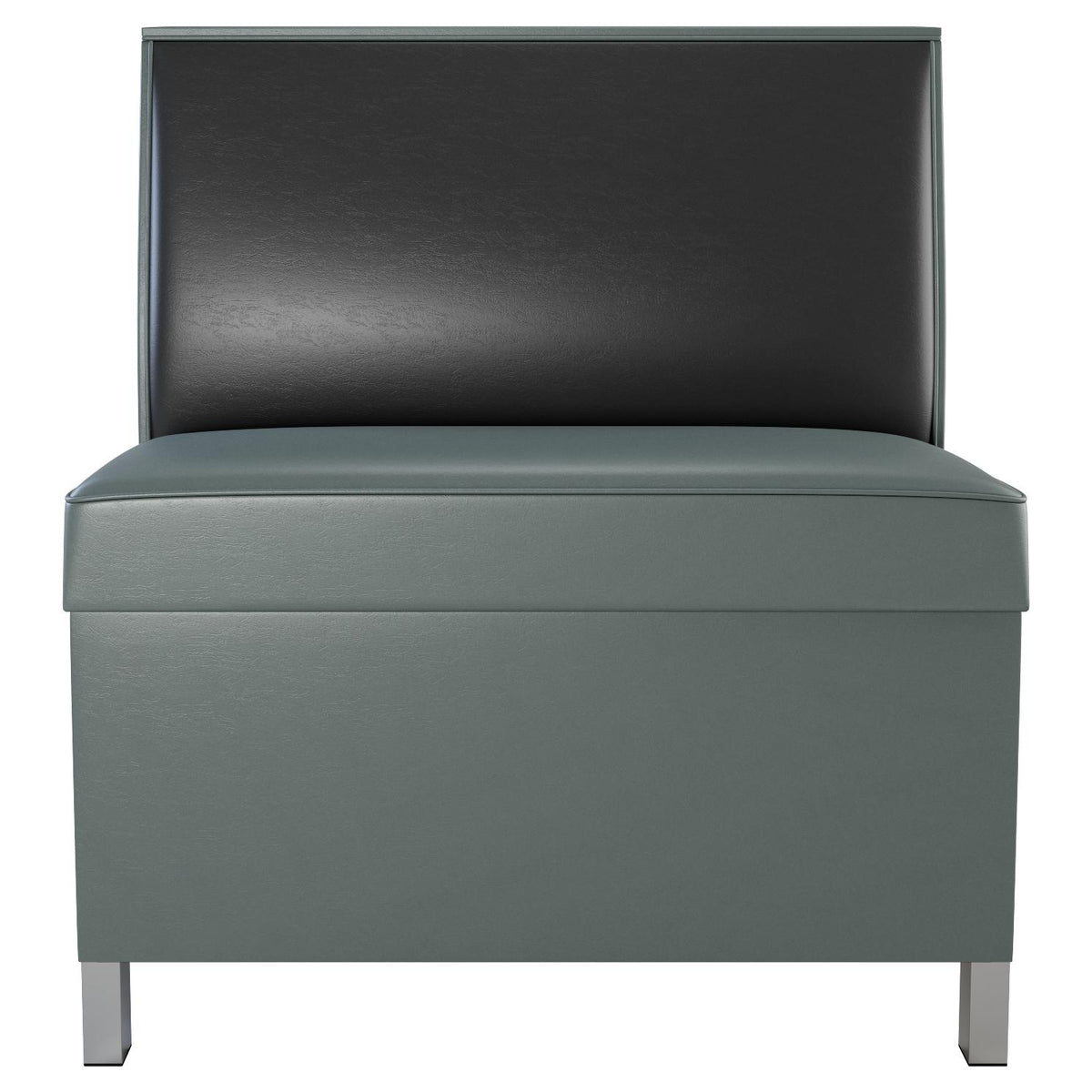 Plain Back Restaurant Booth with Metal Legs - Bar Height19f90807a7d1a51c0f