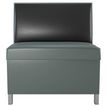 Plain Back Restaurant Booth with Metal Legs - Bar Height19f90807a7d1a51c0f