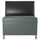 Plain Back Restaurant Booth with Metal Legs - Bar Height19f90807a7d1a51c0f