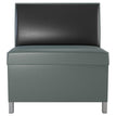 Plain Back Restaurant Booth with Metal Legs - Bar Height19f90807a7d1a51c0f