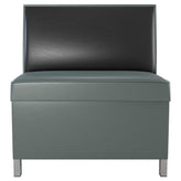 Plain Back Restaurant Booth with Metal Legs - Bar Height19f90807a7d1a51c0f