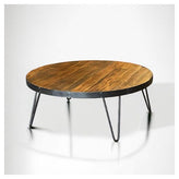 Rustic Reclaimed Wood Coffee Table with Hairpin Legs