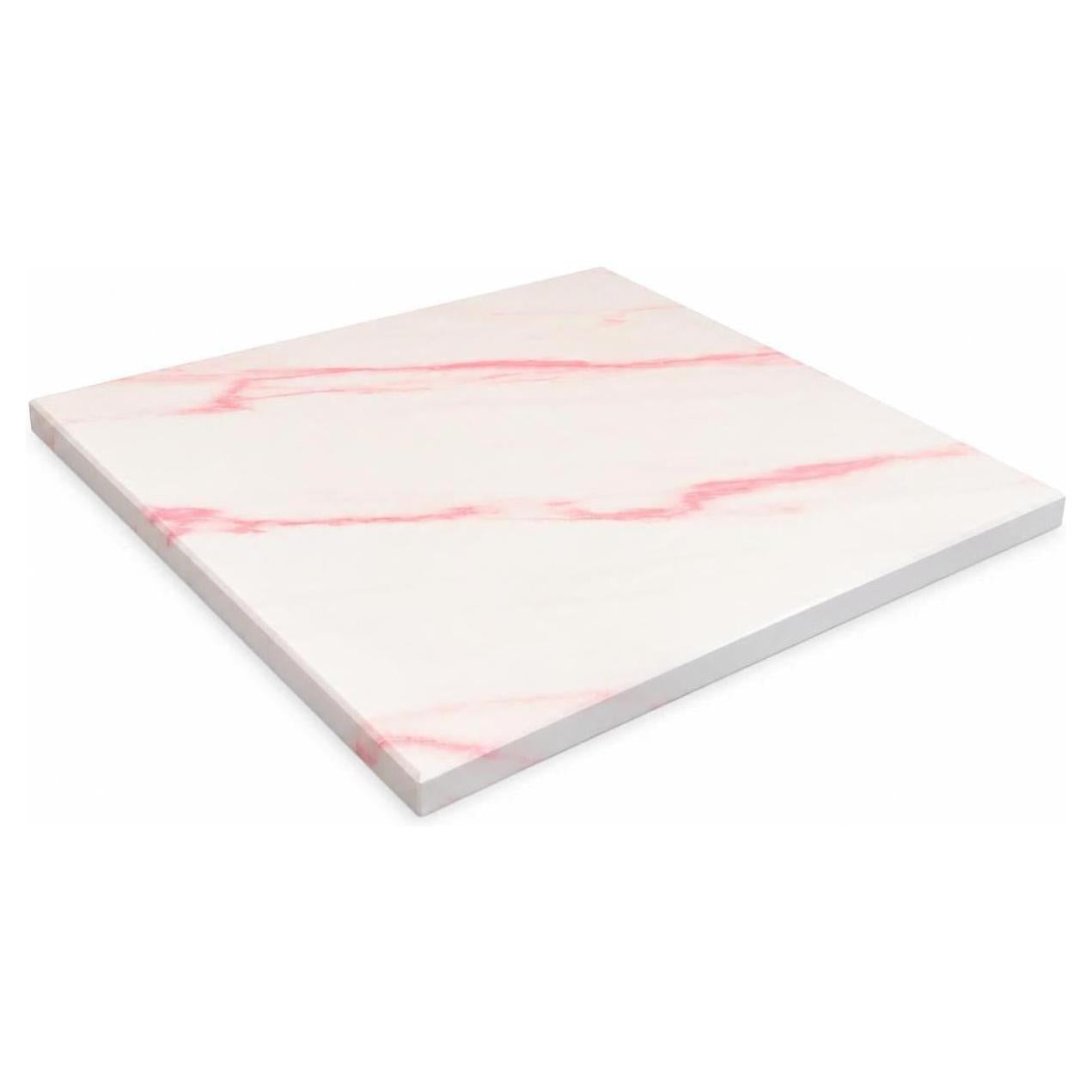 Pink Marble Streak Pattern Powder Coated MDF Indoor Table Tops