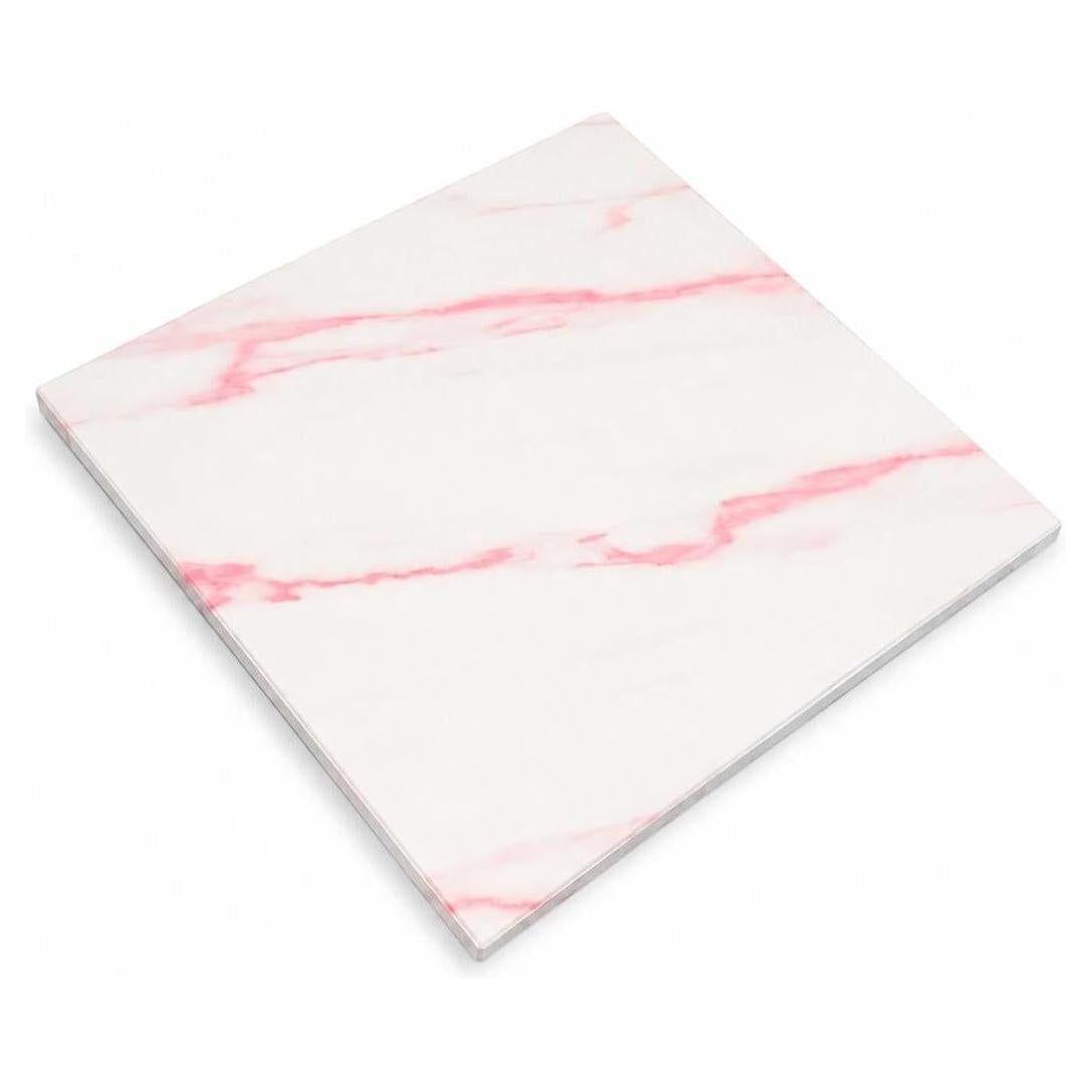 Pink Marble Streak Pattern Powder Coated MDF Indoor Table Tops