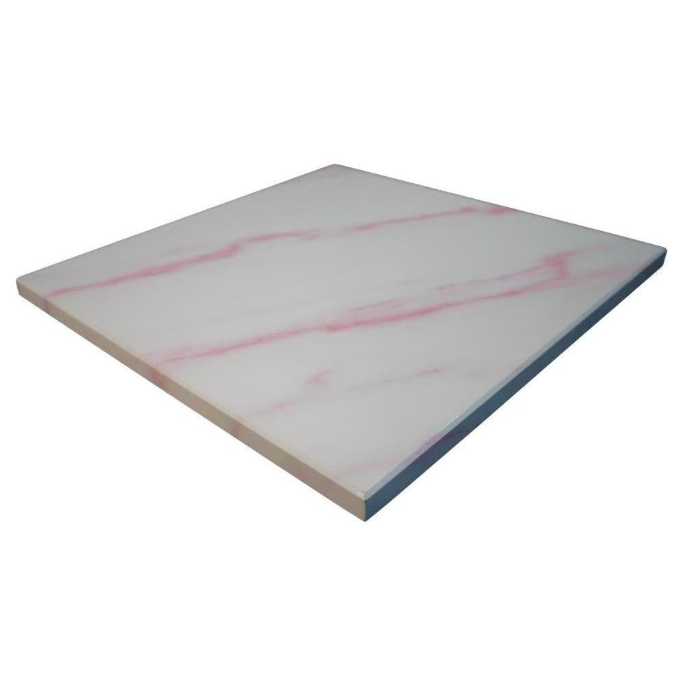 Pink Marble Streak Pattern Powder Coated MDF Indoor Table Tops