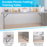 Kathryn 6-Foot Gray Plastic Folding Training Table