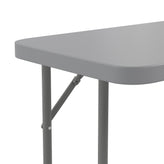 Kathryn 6-Foot Gray Plastic Folding Training Table