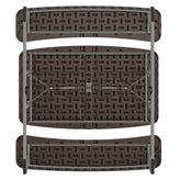 Paige Easy-Fold Brown Folding Plastic Kids Outdoor Picnic Table and Benches - Commercial Grade - Seating for 4 Kids