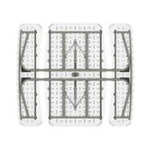 Paige Easy-Fold White Folding Plastic Kids Outdoor Picnic Table and Benches - Commercial Grade - Seating for 4 Kids