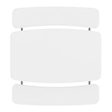 Paige Easy-Fold White Folding Plastic Kids Outdoor Picnic Table and Benches - Commercial Grade - Seating for 4 Kids