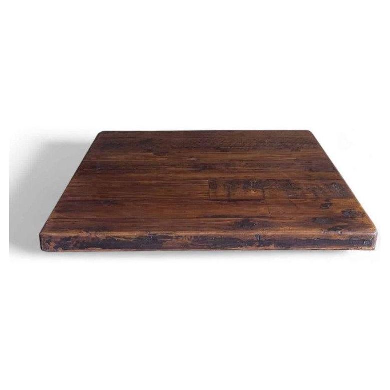 Reclaimed Wood Economy Straight Plank Table Tops - Dark Harvest Finish