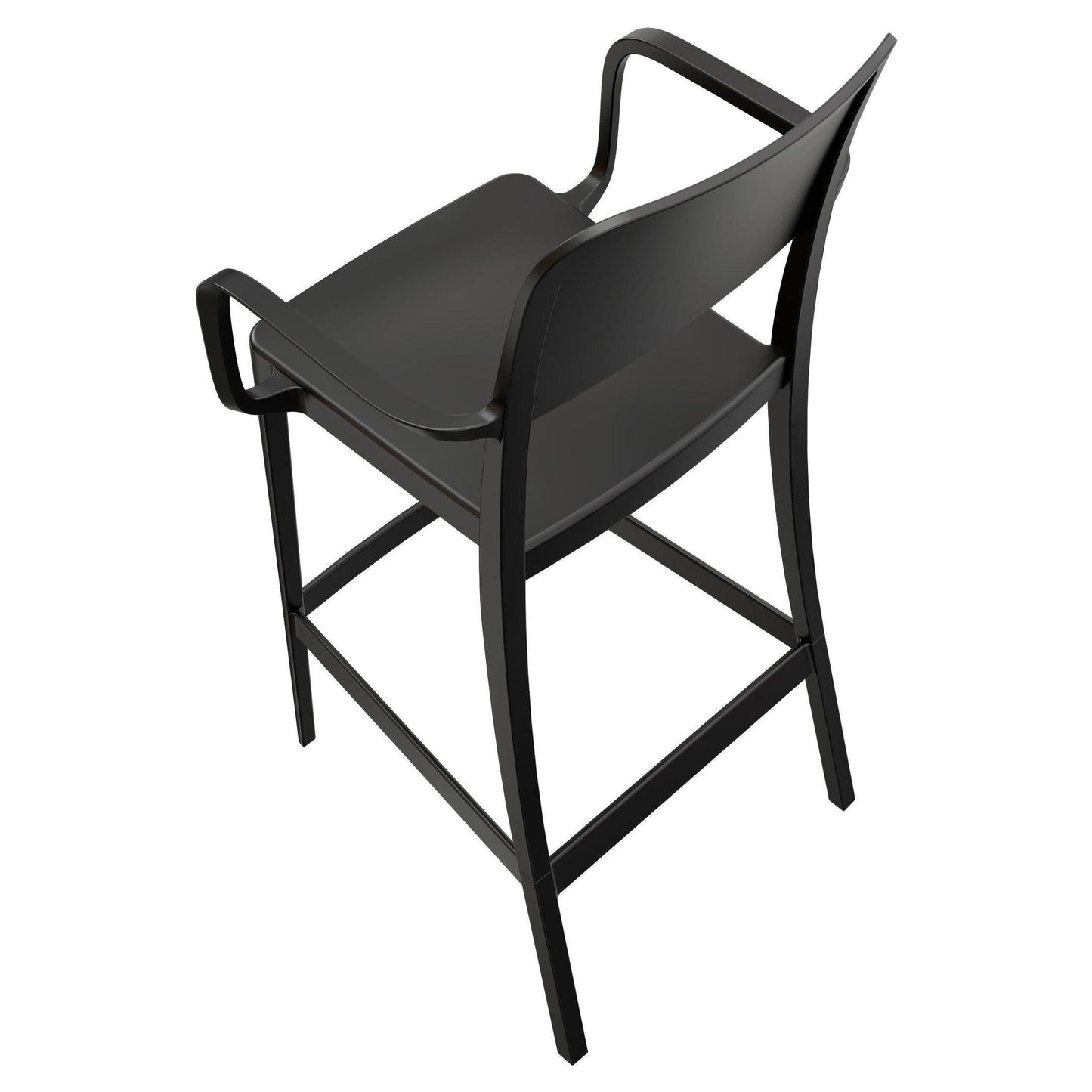 Summit Solid Back Outdoor Resin Bar Stool with Arms19d1b0399806793ec9