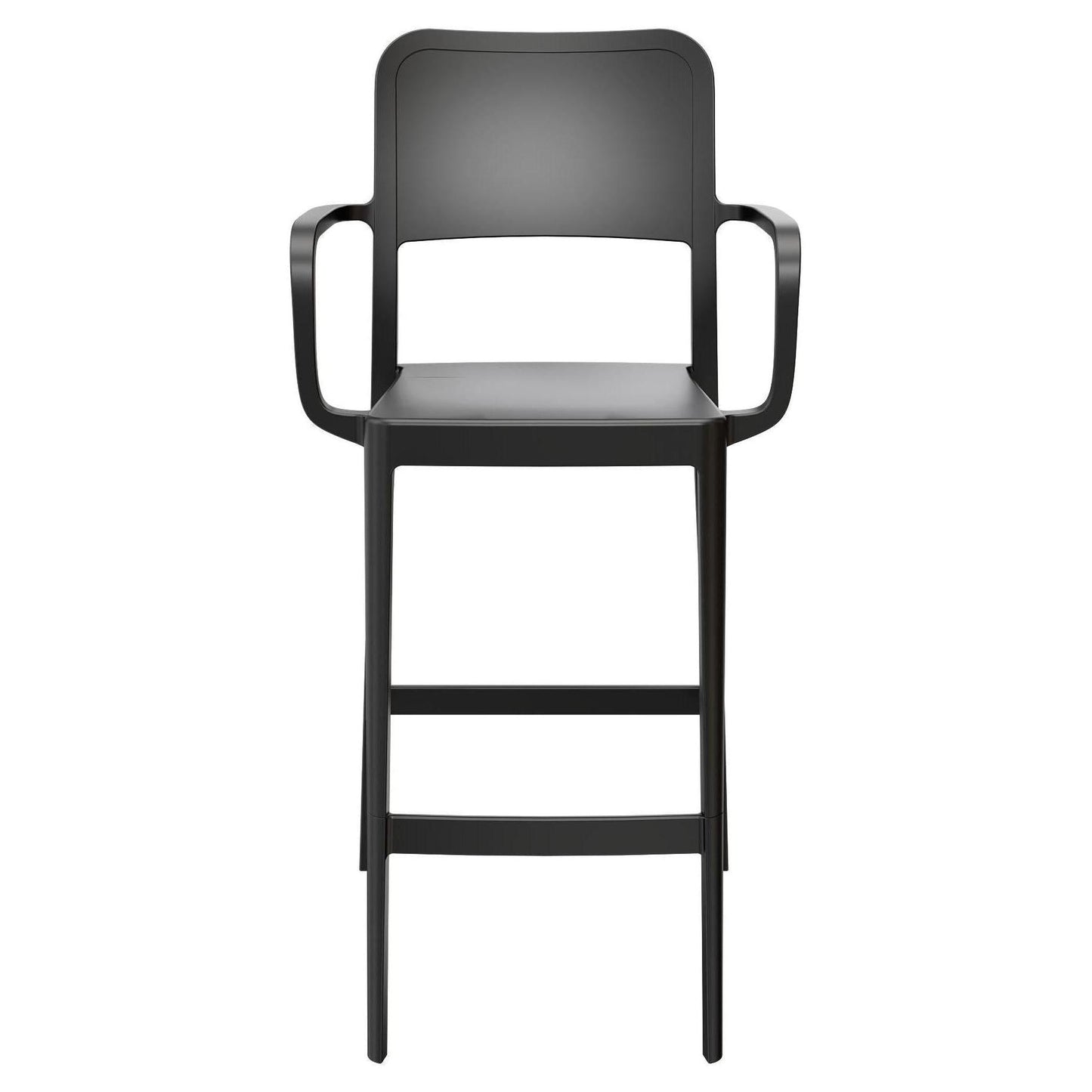 Summit Solid Back Outdoor Resin Bar Stool with Arms19d1b0399802361e29