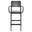 Summit Solid Back Outdoor Resin Bar Stool with Arms19d1b0399802361e29