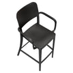 Summit Solid Back Outdoor Resin Bar Stool with Arms19d1b03998036445bf