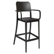 Summit Solid Back Outdoor Resin Bar Stool with Arms19d1b0399801c1eaf0