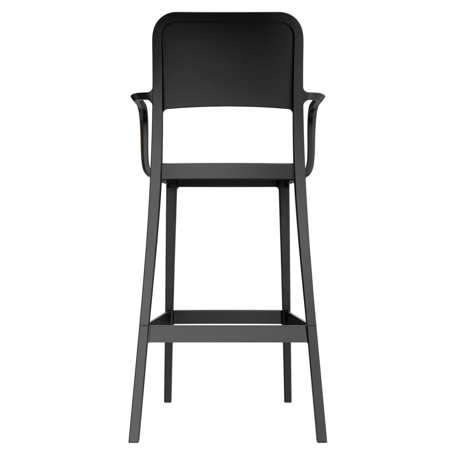 Summit Solid Back Outdoor Resin Bar Stool with Arms19d1b0399806b79ba5