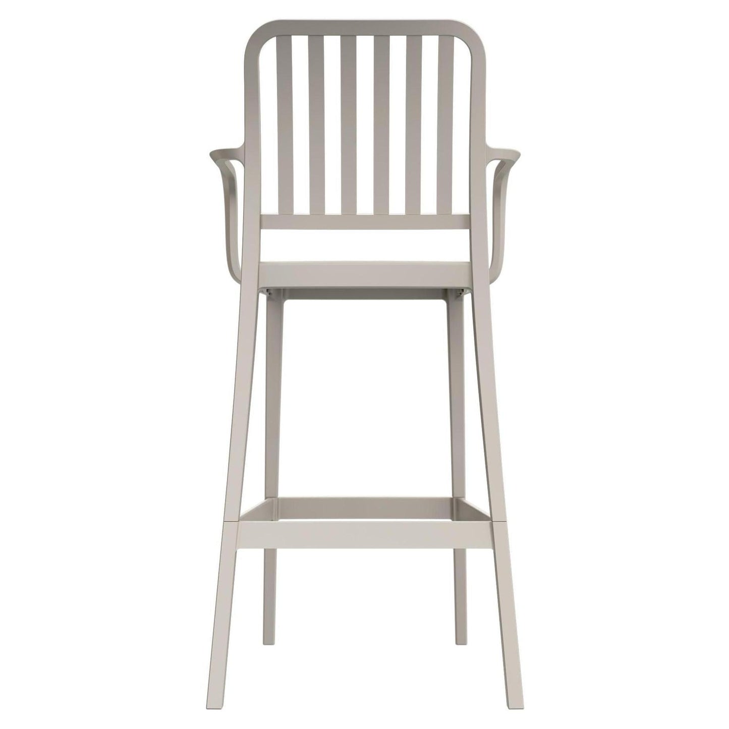 Ridge Slat Back Outdoor Resin Bar Stool with Arms19d1b17133636d02c
