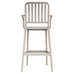 Ridge Slat Back Outdoor Resin Bar Stool with Arms19d1b17133636d02c