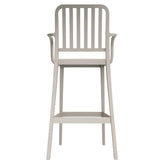 Ridge Slat Back Outdoor Resin Bar Stool with Arms19d1b17133636d02c