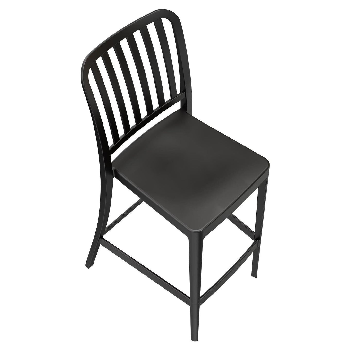 Ridge Slat Back Outdoor Resin Bar Stool19d1b1ad3961c6c3a