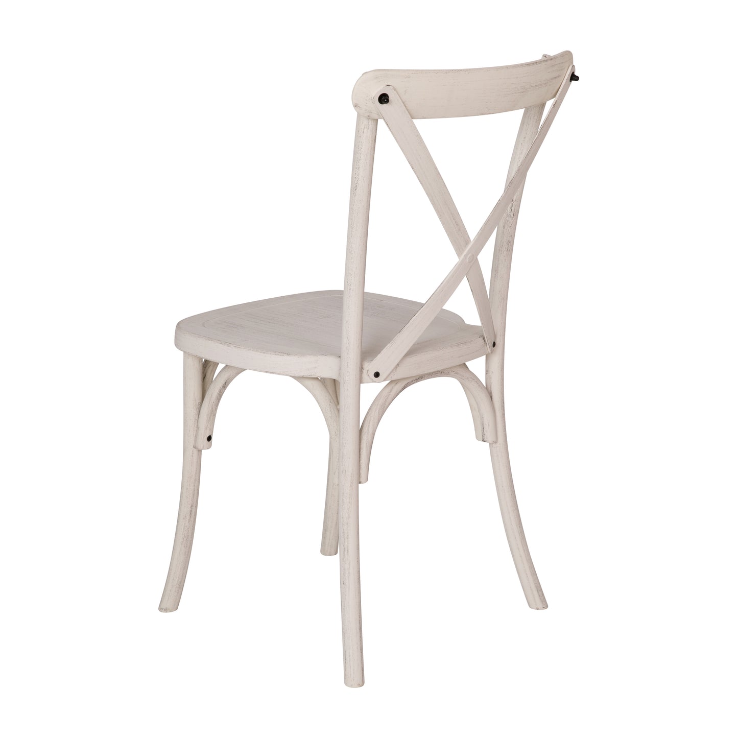 2-Pack Advantage Hand Stained White Resin X-Back Chair