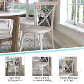 2-Pack Advantage Hand Stained White Resin X-Back Chair