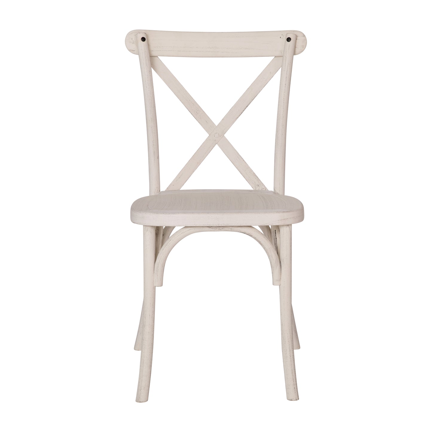 2-Pack Advantage Hand Stained White Resin X-Back Chair