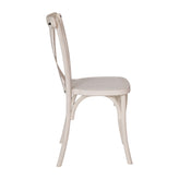 2-Pack Advantage Hand Stained White Resin X-Back Chair