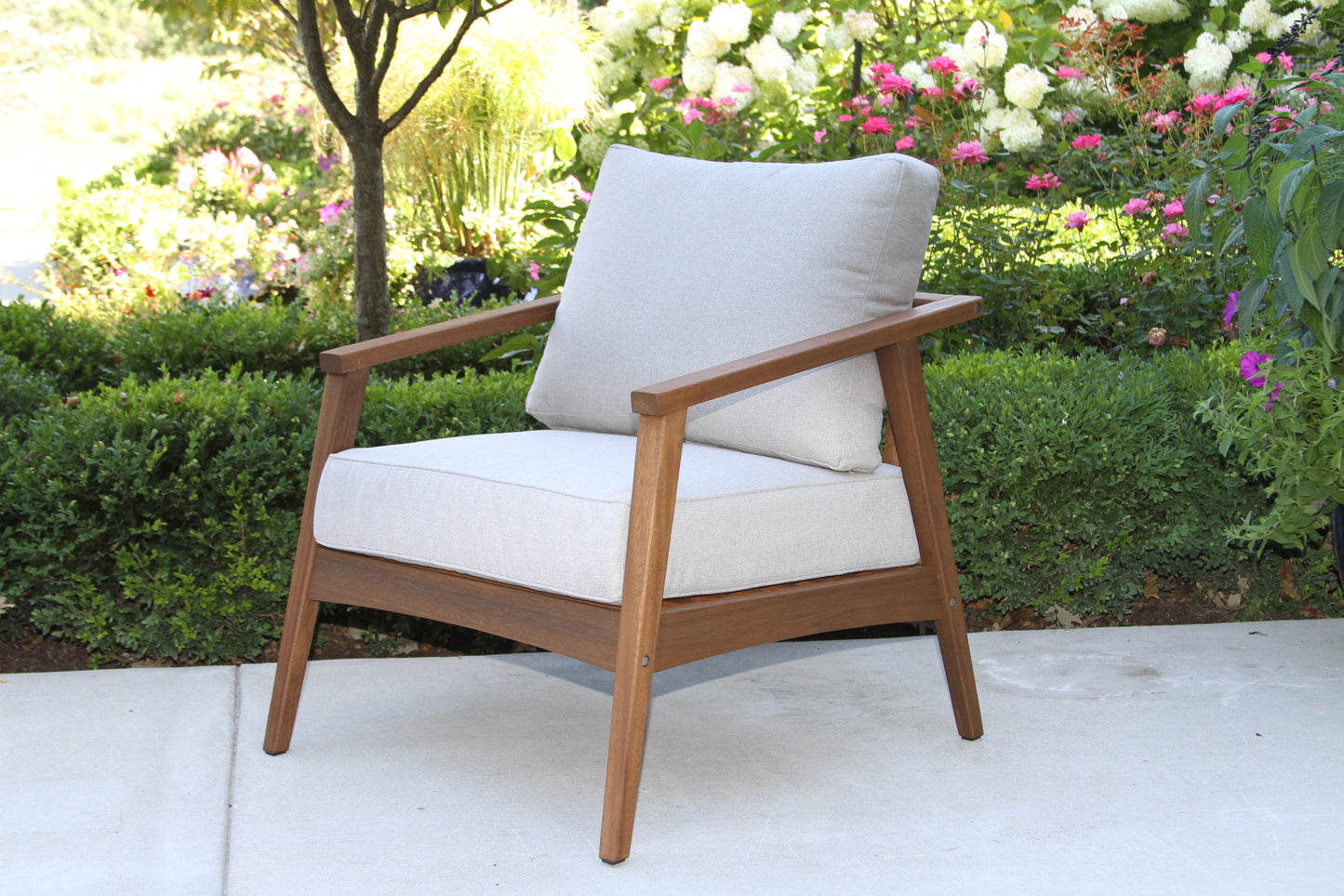 Eucalyptus Outdoor Modern Arm Chairs