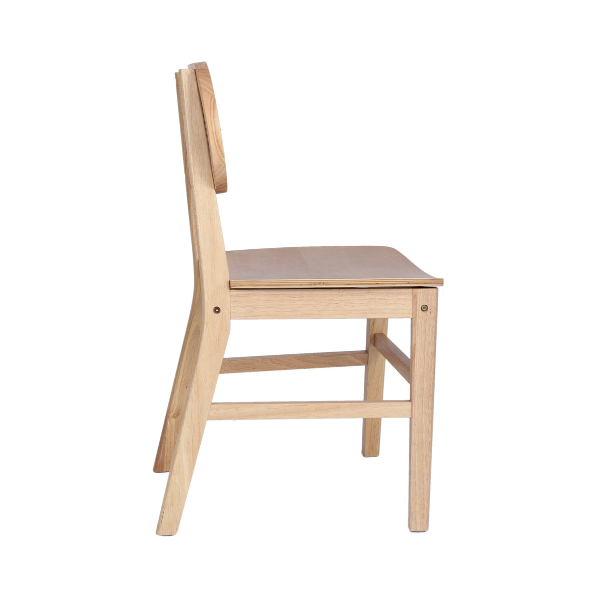 Jacob Set of 2 Commercial Cane Rattan Dining and Event Chairs with Solid Wood Frame and Seat, Natural