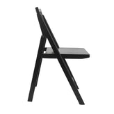 Galene Set of 2 Cane Rattan Folding Chairs with Solid Wood Frame and Seat and Ventilated Back, Perfect for Events or Additional Seating, Natural/Black