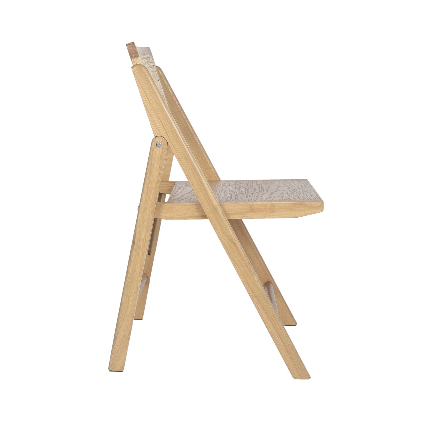 Galene Set of 2 Cane Rattan Folding Chairs with Solid Wood Frame and Seat and Ventilated Back, Perfect for Events or Additional Seating, Natural