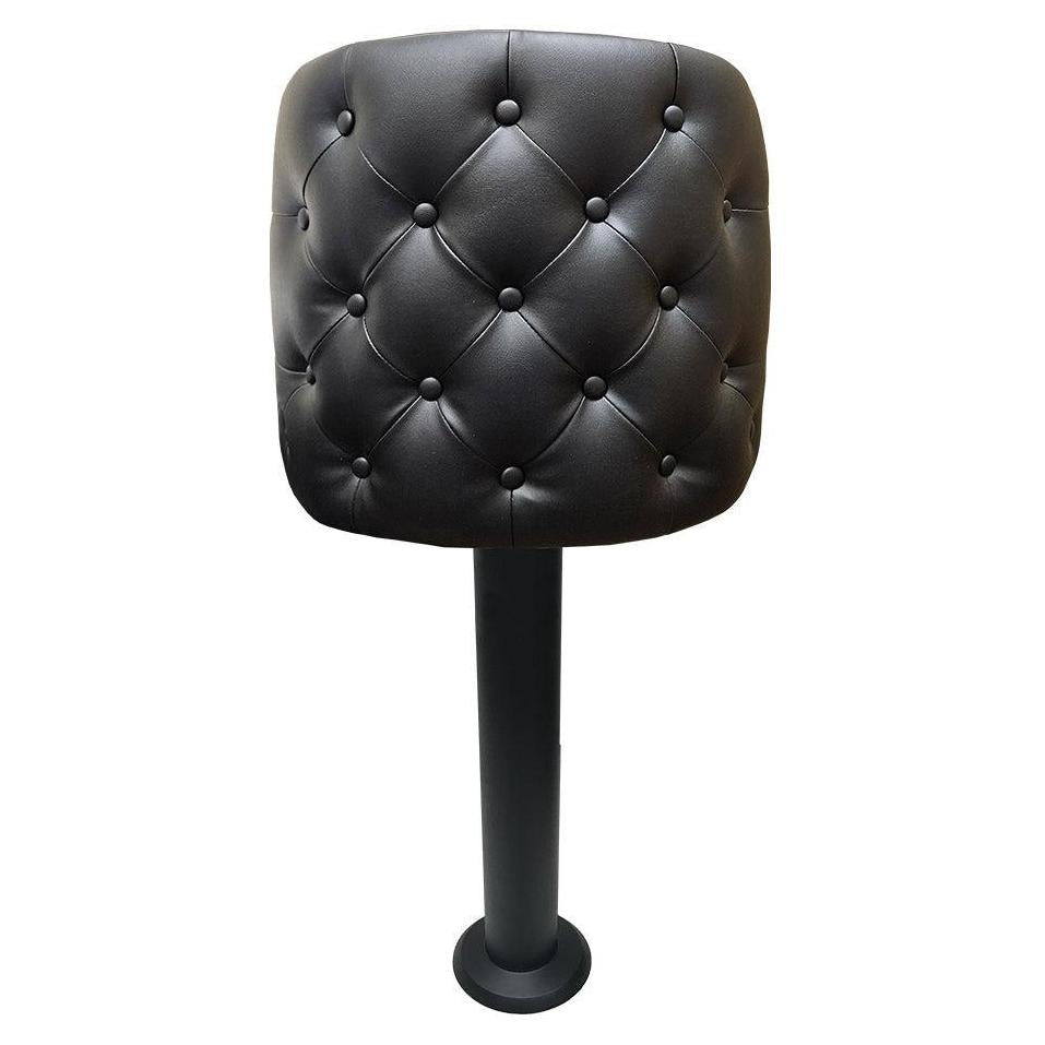 Tufted Back Bucket Seat Bolt Down Pedestal Bar Stools