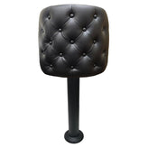 Tufted Back Bucket Seat Bolt Down Pedestal Bar Stools