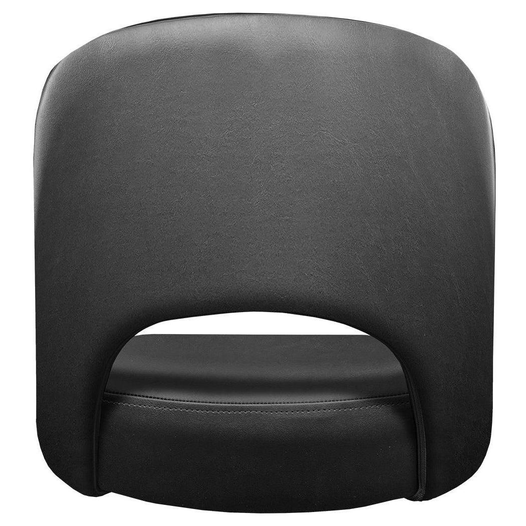 Cut Out Back Bucket Barstool with Double Rung Chrome Swivel Frame