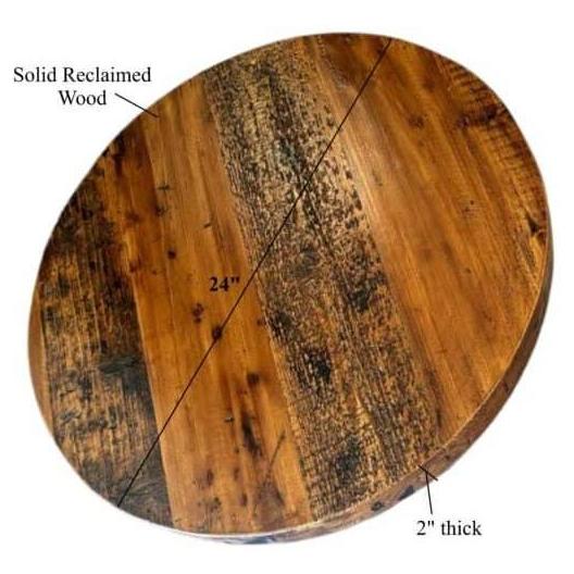 Willow Creek Reclaimed Wood Round Table Top