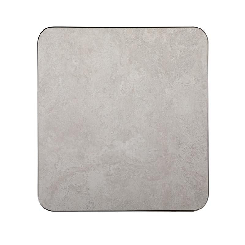 1-1/8" Light Taupe Sintered Stone Outdoor Table Tops with Rose Gold Aluminum Alloy Edging