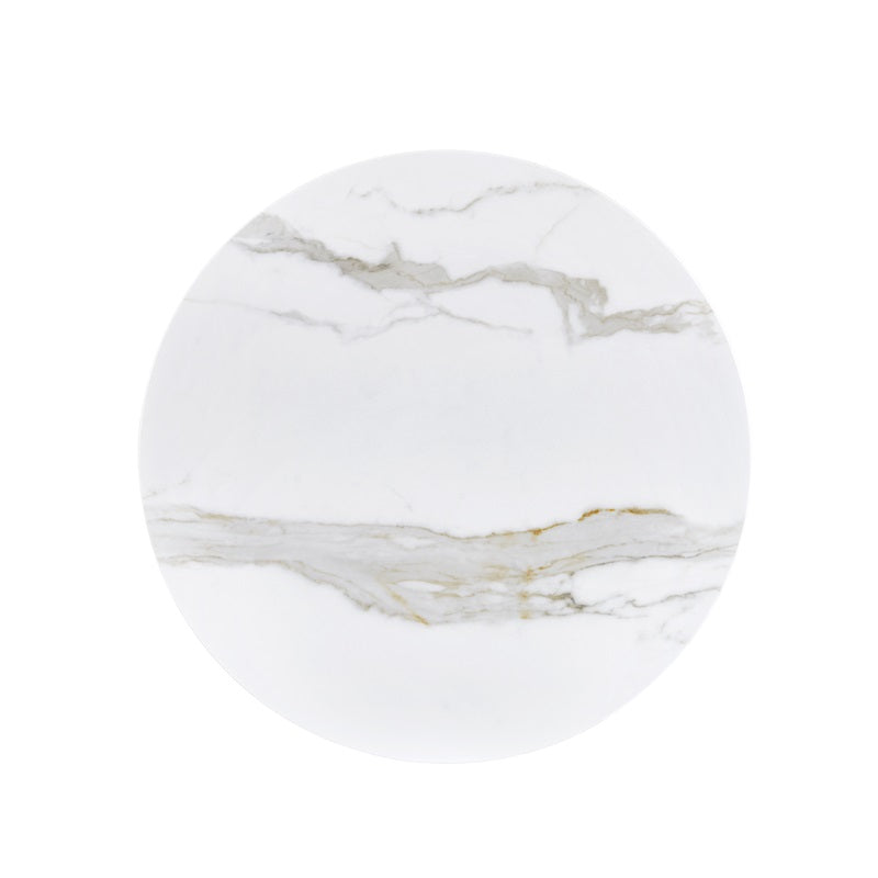 7/8" Subtle Veining White Sintered Stone Outdoor Table Tops