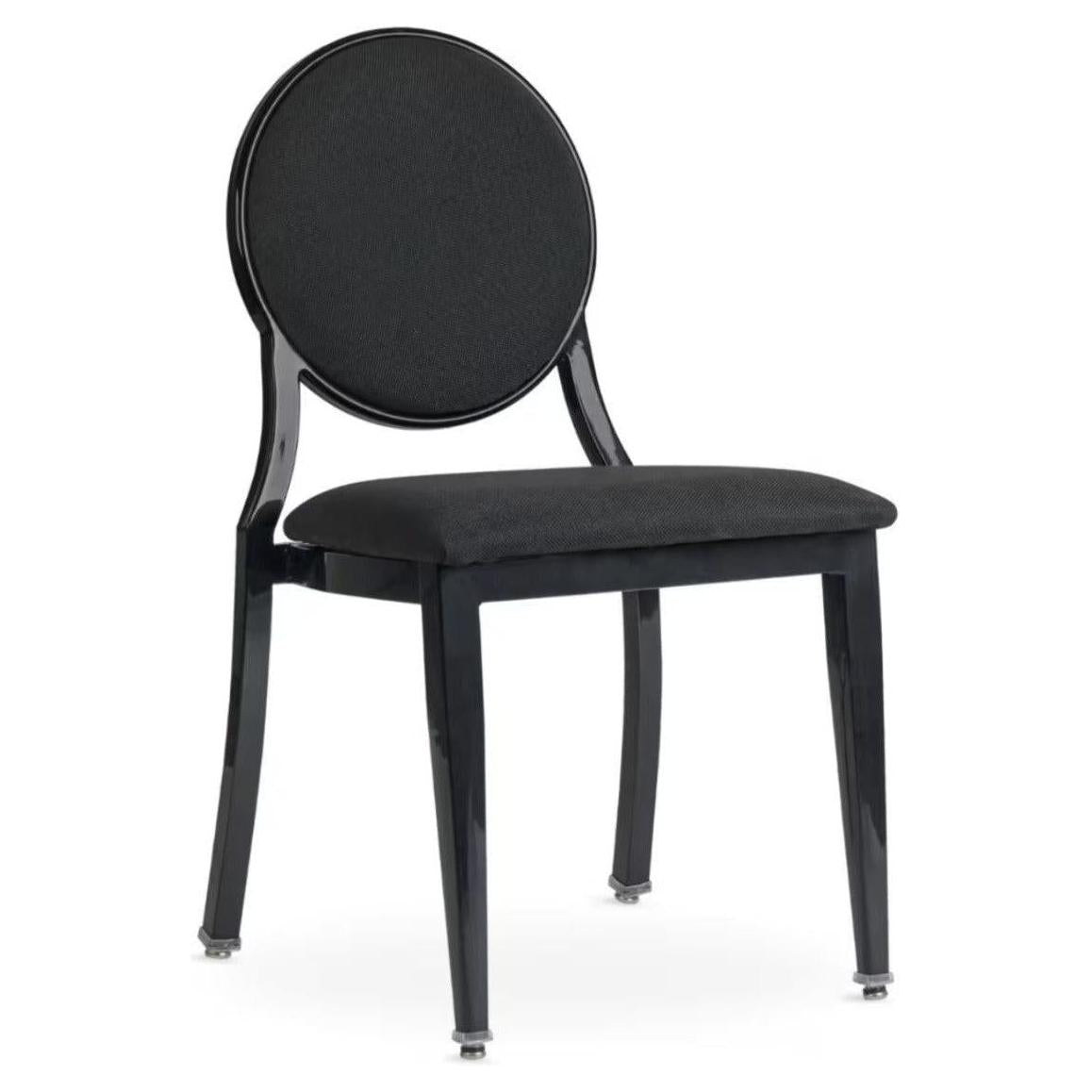 Elio Round Back Steel Stackable Dining Chair