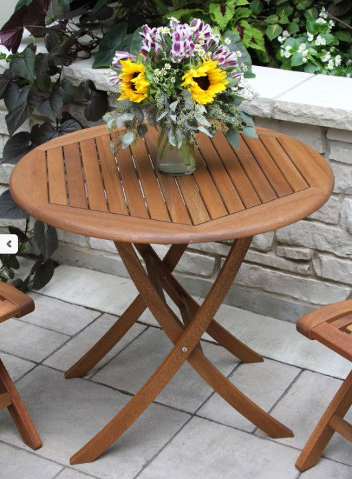Eucalyptus Outdoor Round Bistro Table 30"W