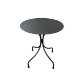 Outdoor Round Metal Patio Table Top Black 27.5"W