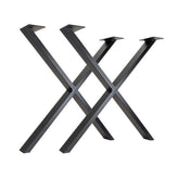 TBX Series X Shaped Black Table Bases