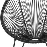 Valencia Oval Comfort Series Take Ten Black Papasan Lounge Chair