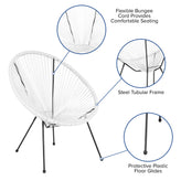 Valencia Oval Comfort Series Take Ten White Papasan Lounge Chair
