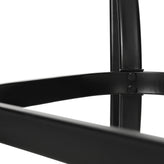 Tory Commercial Grade 35" x 59" Rectangular Patio Table with Tempered Glass Top with Umbrella Hole and Steel Tube Frame in Black