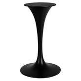Outdoor Black Stainless Steel Tulip Table Base in Dining Height Round