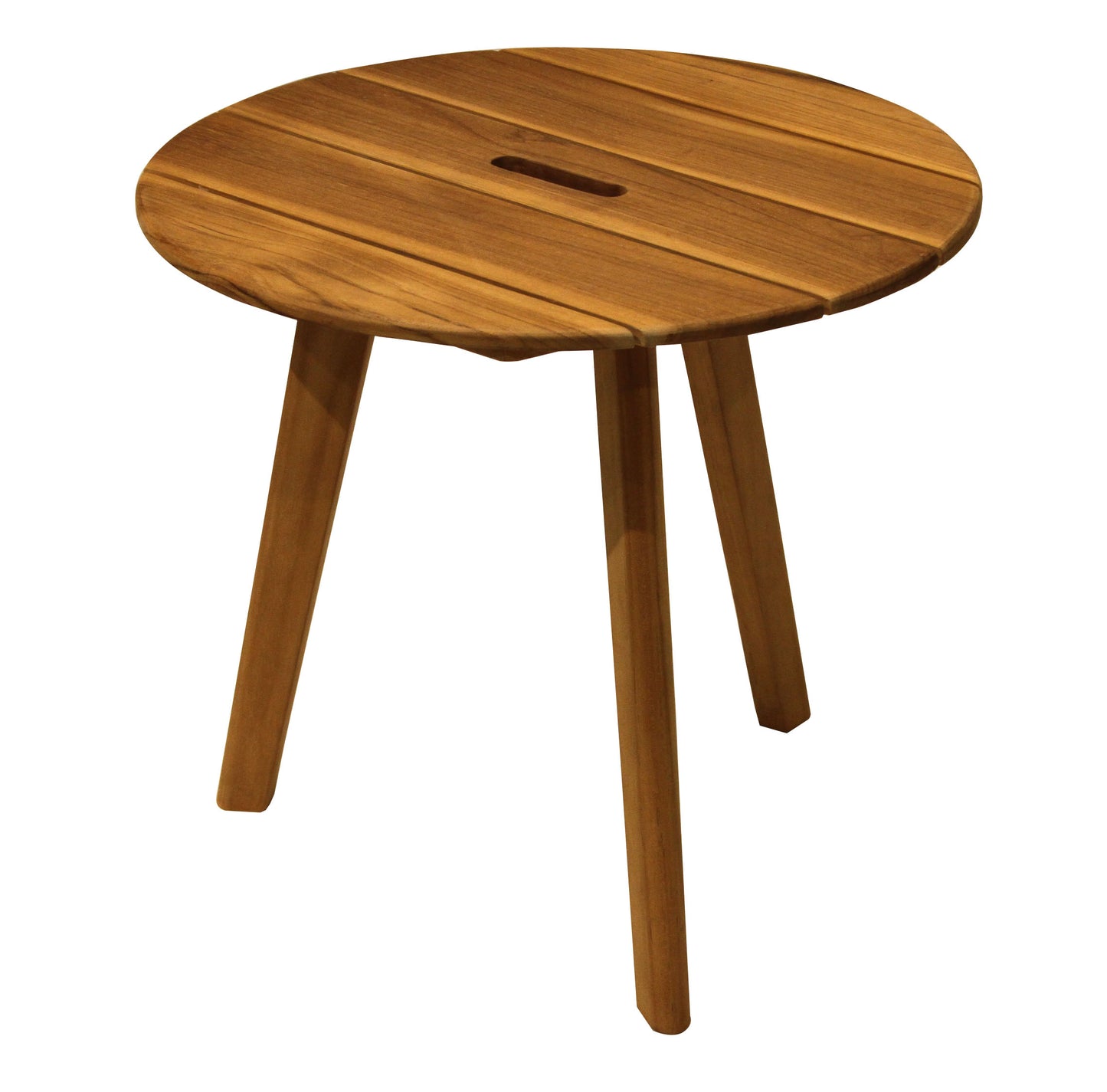 Teak Outdoor Accent Table with Handle 20" Round